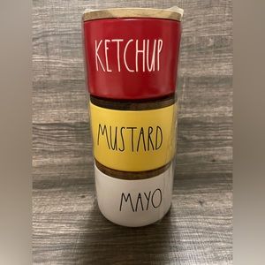 Rae Dunn KETCHUP MUSTARD MAYO Stacker 🇺🇸